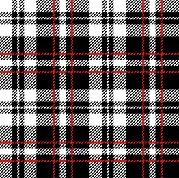 black,red and white tartan plaid scottish seamless pattern.