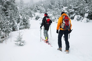 trekking in harsh winter conditions