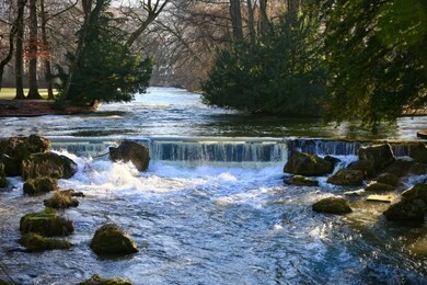 the stream in english park, munich.