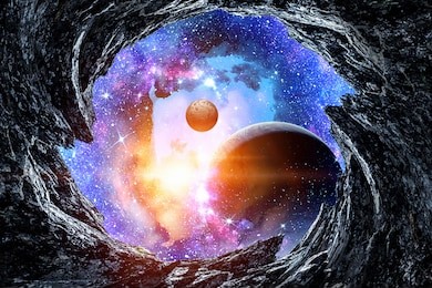 space planets and nebula