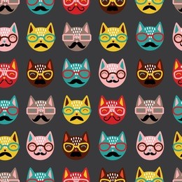 cats seamless pattern