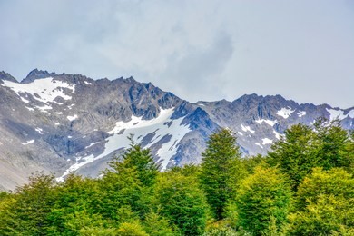 view from martial glacier in ushuaia, argentina.