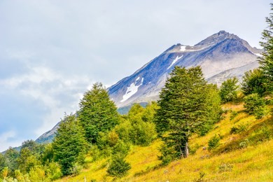 view from martial glacier in ushuaia, argentina.