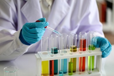 set of chemical tube development and pharmacy in laboratory,biochemistry and research technology concept.