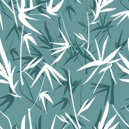 cute, light, floral seamless pattern on a blue background. abstract vector. the leaves and branches are turquoise and white. for textiles, wallpaper, wrapping paper, fashion prints, tile, fabric.