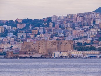 castel dell'ovo (english: egg castle) in naples, italy 