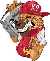 german shepherd hip-hop