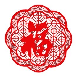 chinese character for fortune , happiness and good luck (vector)