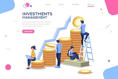 alternative progress, building ad, investment management for company. joint markets and move up deal. bank career growth for success. flat ambition concept with character isometric illustration