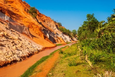 fairy stream or suoi tien is a small stream hiding behind mui ne sand dunes in phan thiet in vietnam