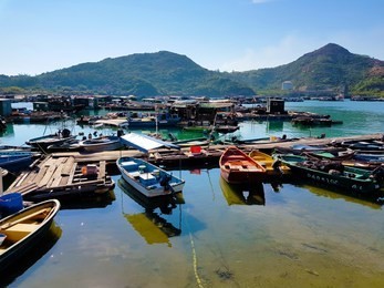 渔港码头中国广东汕头南澳岛