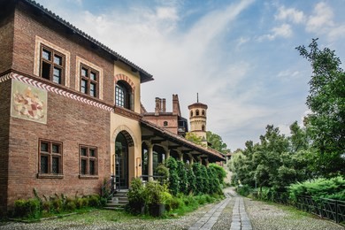 castle borgo medioevale in turin city, italy