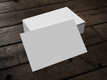 3d render of business card on wood