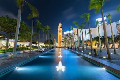 clock tower in tsim sha tsui district, hong kong city
