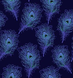 peacock feather seamless pattern