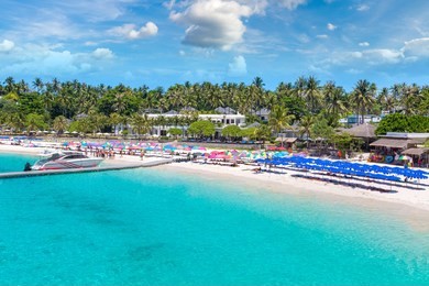 racha (raya) resort island near phuket island, thailand in a summer day