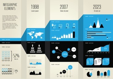 set elements of infographics
