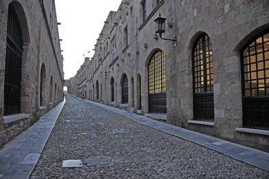 street of the knights rhodes greece