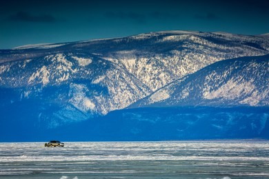 lake baikal in the winter. siberia, russia