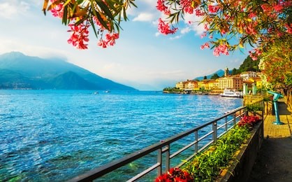 bellagio town in como lake district. italian traditional lake village. italy, europe.