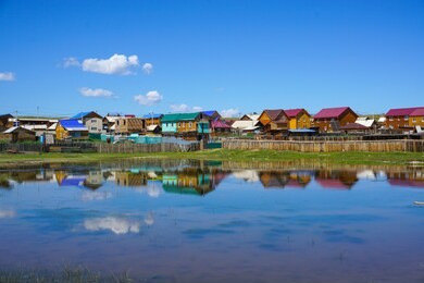 landscape in olkhon island, baikal lake