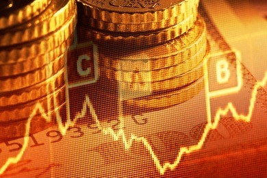 euro coins and us dollar banknote background. finance concept.