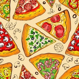 illustration of pizza