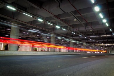 abstract car in the tunnel trajectory