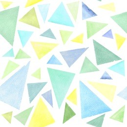 seamless watercolor pattern with abstract triangles