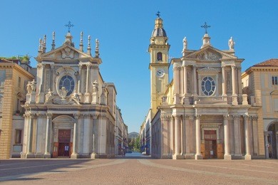 chiesa di santa cristina e carlo church in piazza san carlo, turin, italy