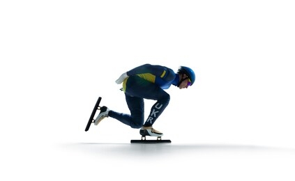 speed skating sport isolated
