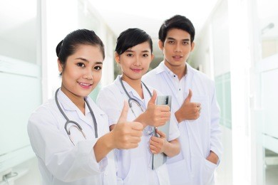enthusiastic young doctors