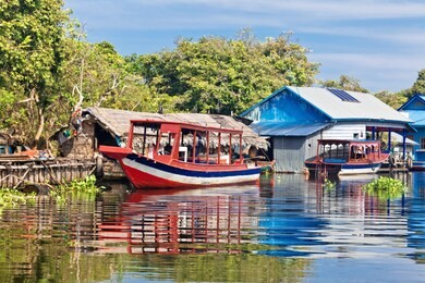 the village on the water. tonle sap lake. cambodia