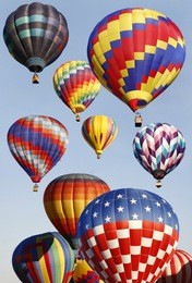 hot air balloons in mass ascension