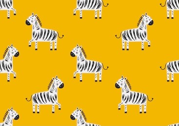 children's seamless pattern with zebras