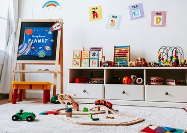 interior design of a kindergarten classroom