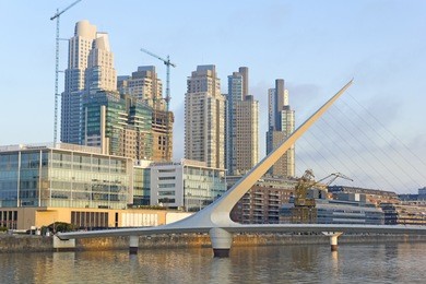 puerto madero neighborghood, touristic destination in buenos aires, argentina.