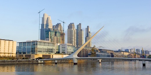 puerto madero neighborghood, touristic destination in buenos aires, argentina.