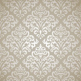 damask vintage seamless pattern on gray gradient background