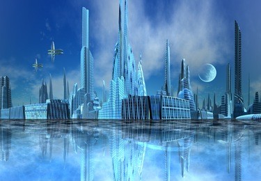 modern alien city - computer artwork