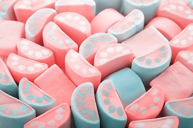 living coral color of the year 2019 color palette. pastel colors abstract background of marshmallows.