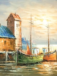  the fishing settlement sight at dusk fells