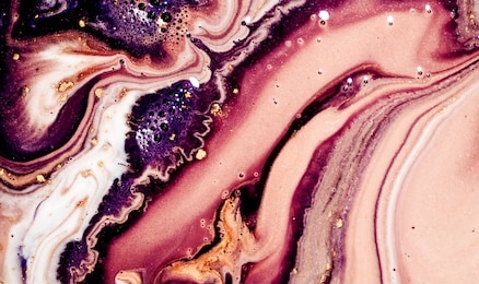 natural pattern, coral colors with golden powder, mixed paints. paper marbling is a method of aqueous surface design, which can produce patterns similar to smooth marble or other kinds of stone. 