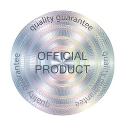 round hologram realistic sticker. vector element for product quality guarantee