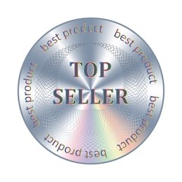 round hologram realistic sticker. vector element for product quality guarantee