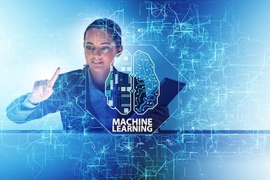 machine learning concept as modern technology
