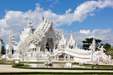 wat ( temple ) rong khun in chiang rai thailand
