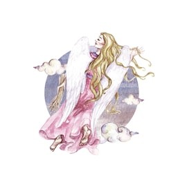 virgo - zodiac symbol. watercolor illustration.