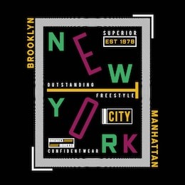brooklyn,manhattan graphic...odern printed - vector