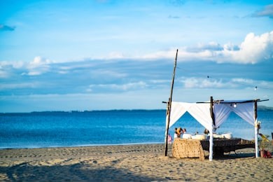 tent on the beach in denarau, nadi, diji islands